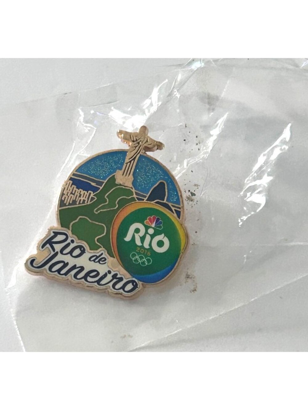 Rio 2016 Olympic Games Rio De Janeiro Souvenir Enamel Pin Christ The Redeemer